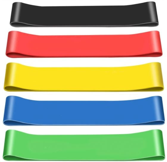 SET OF 5 EXERCISE RUBBERS MINI FITNESS CROSSFIT BANDS Brand no brand