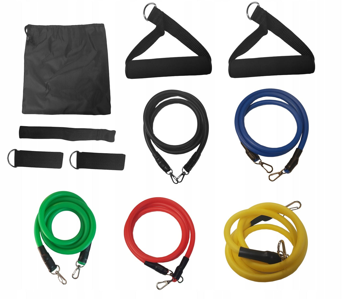 SET OF 5 RESISTANCE BANDS EXPANDERS FOR EXERCISE