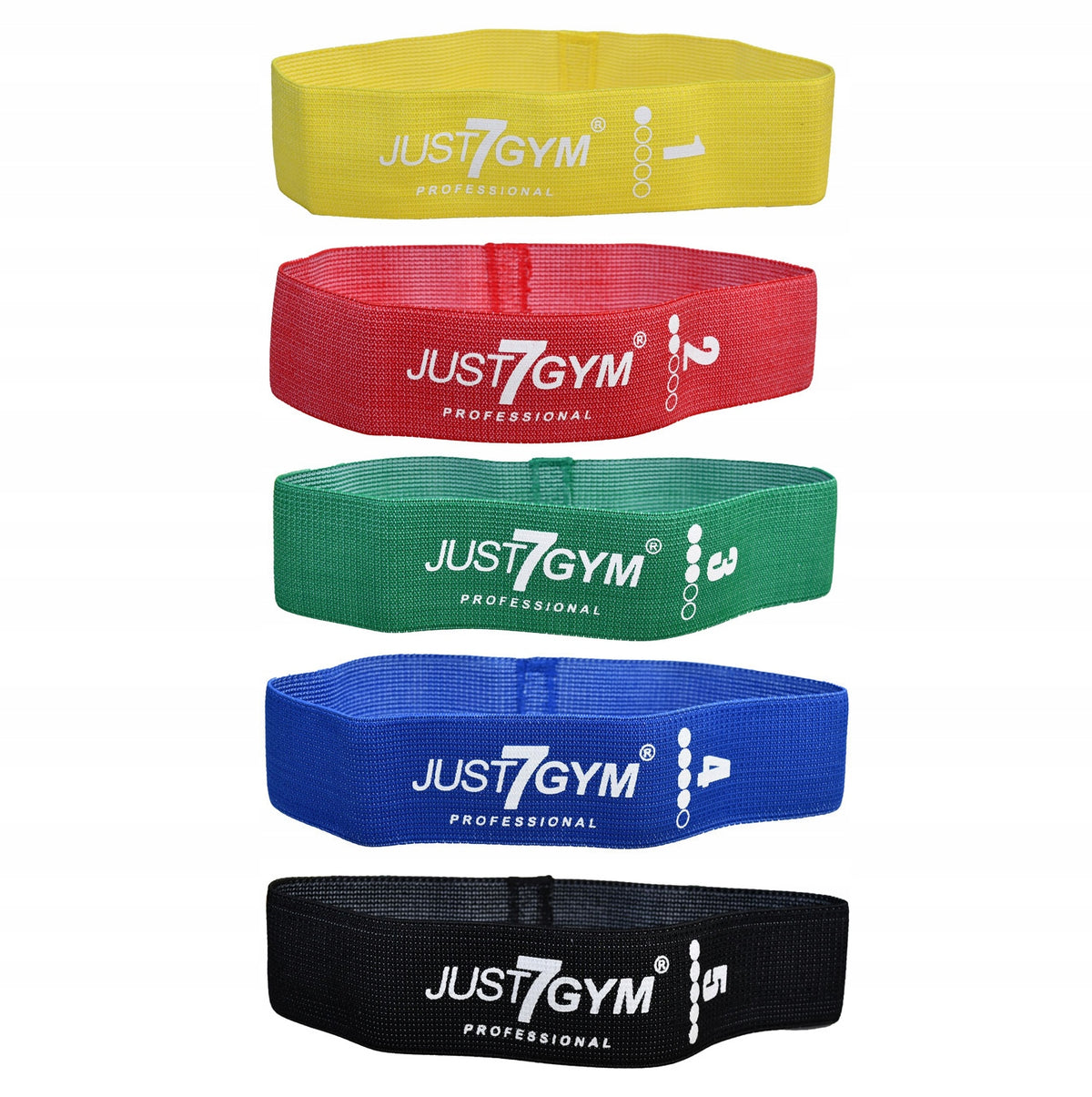 SET OF 5 RUBBER MINI BAND MATERIAL FITNESS BANDS Color multicolor