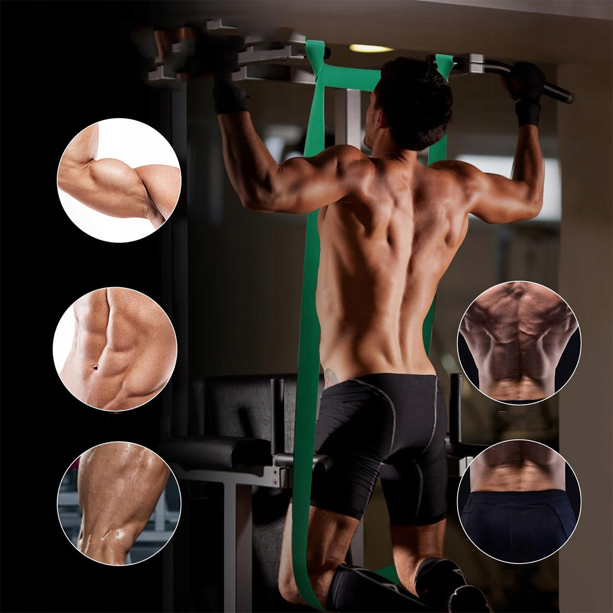 SET OF 6 EXERCISE RUBBER POWER BAND HIGH QUALITY RESISTANCE RUBBER STRONG TAPE Packaging status original