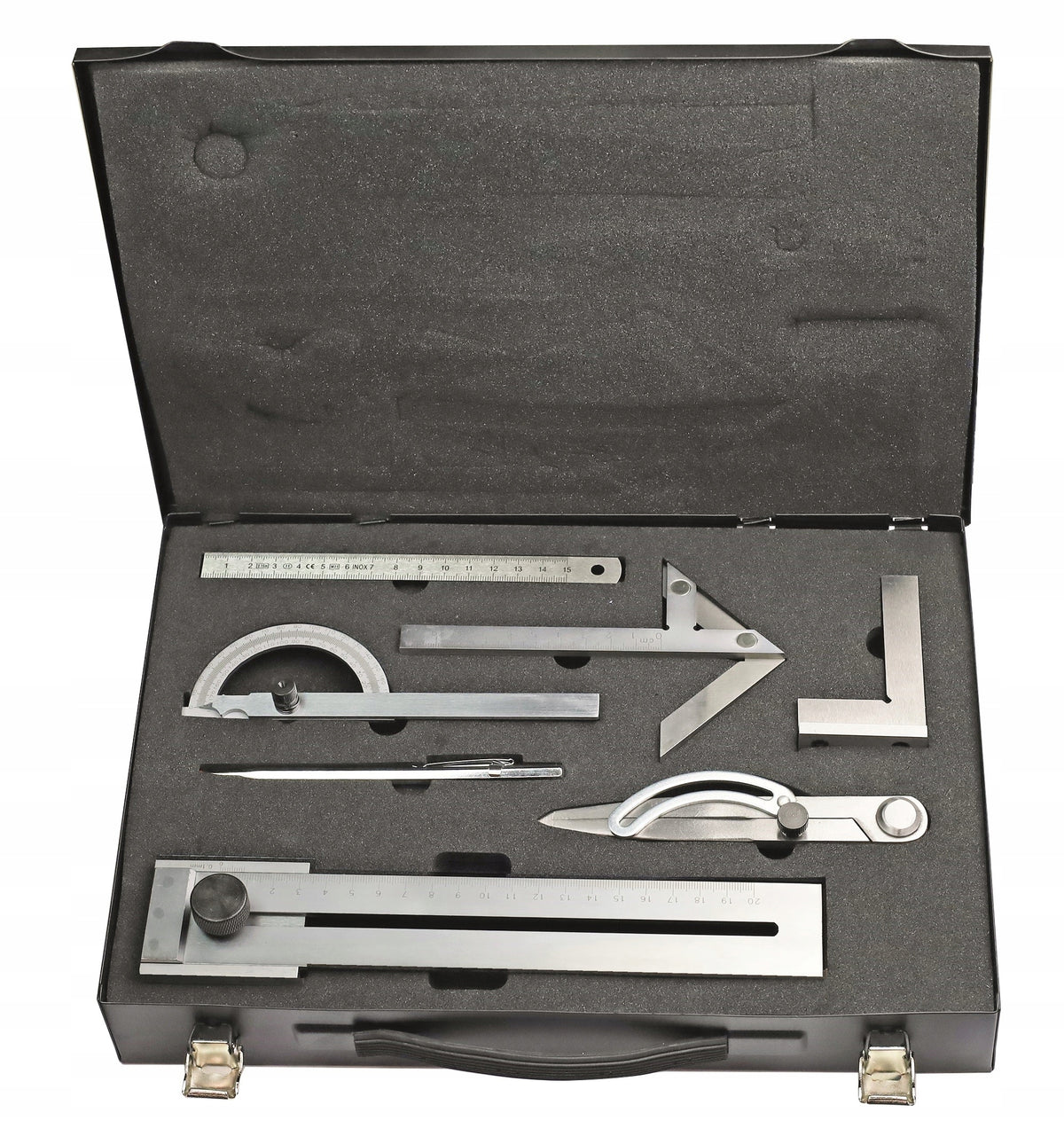 SET OF 7 LOCKSMITH TOOLS IN CASE GIMEX 026.4 SLIDER ROUTING RULER
