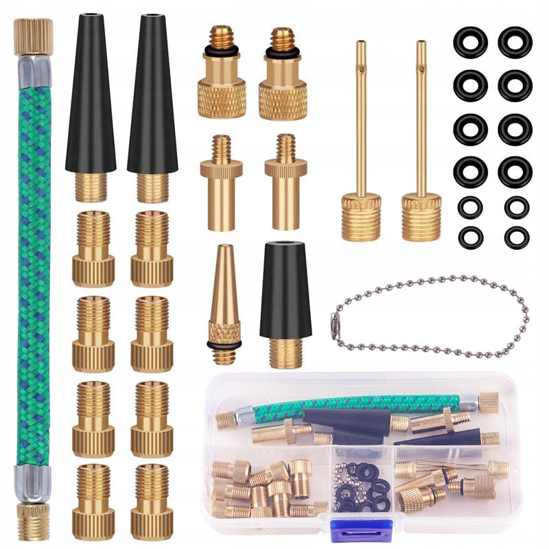 SET OF ADAPTERS TIPS FOR BICYCLE PUMPING WHEELS TIRES VALVES 32 el