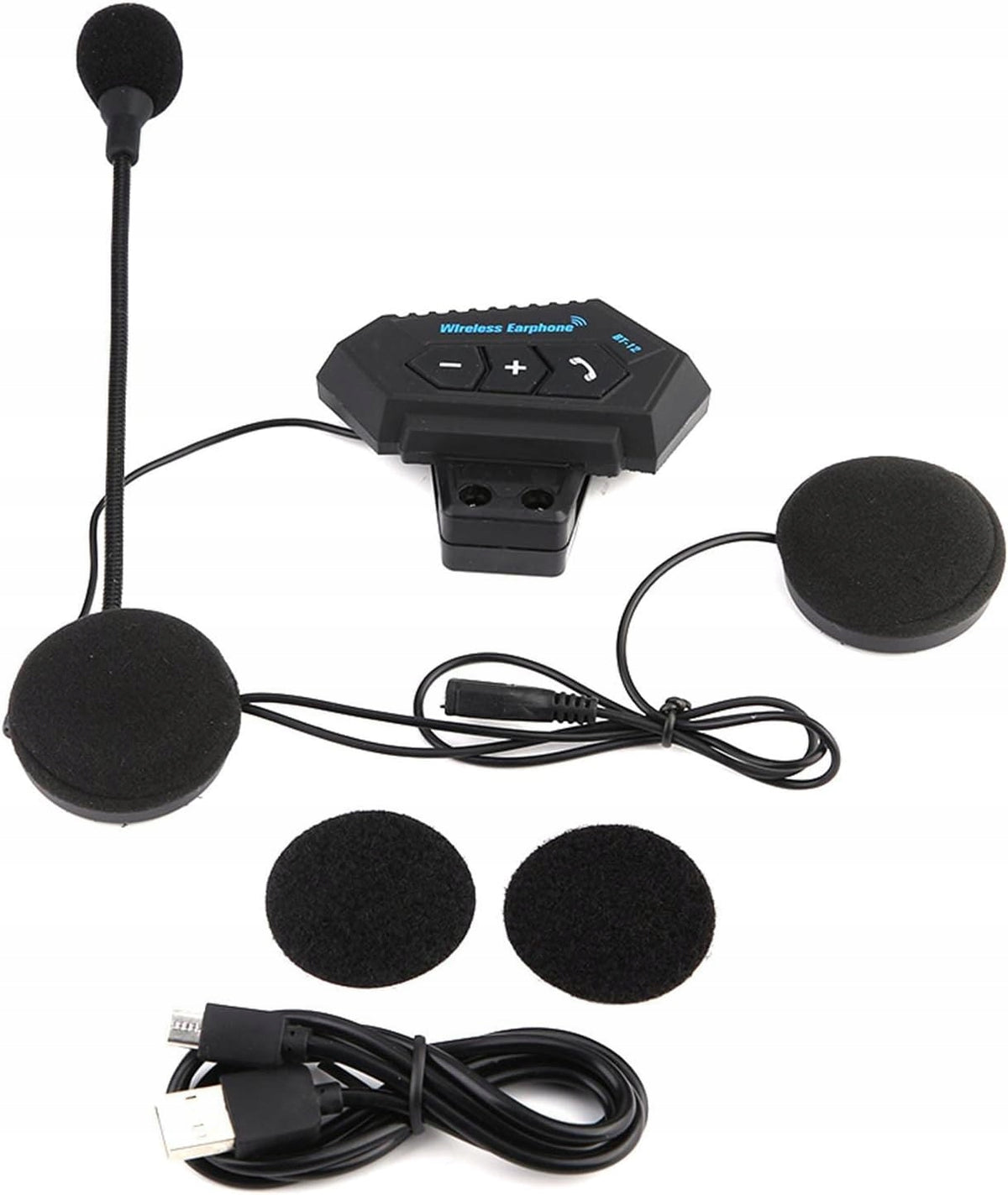 SET OF BLUETOOTH V5.0 HEADPHONES FOR MOTORCYCLE HELMET INTERCOM
