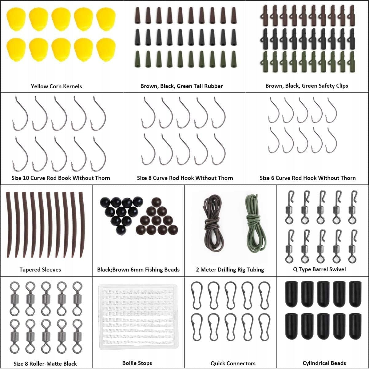 SET OF FISHING ACCESSORIES 272 EL HOOKS WEIGHTS SWIVELS Manufacturer code 5908032100048