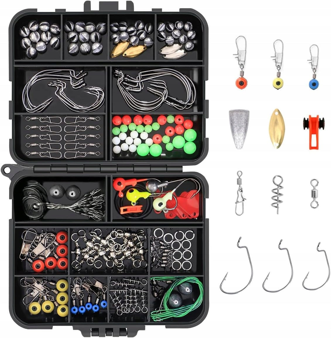 SET OF HOOKS AND AKCESORIA FISHING 191 ELEMENTS SET