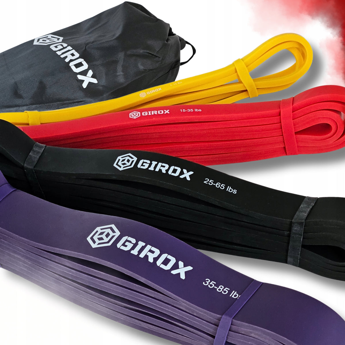 SET OF RESISTANCE RUBBERS FOR EXERCISE POWER BAND FITNESS 4 PIECES HIGH QUALITY Manufacturer code TRENINGU OPOROWA GIMNASTYCZNA DO ROZCIĄGANIA