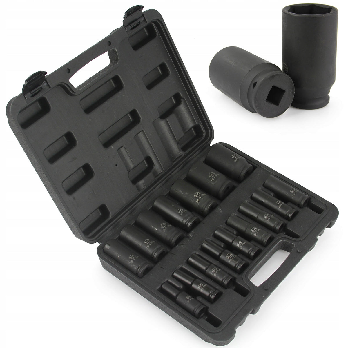 SET OF SOCKETS LONG IMPACT SOCKET WRENCHES 1/2 10-32MM 16EL