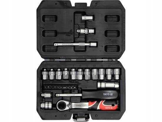 SET OF THROUGH SOCKETS SPLINE 1/4" YT-38650
