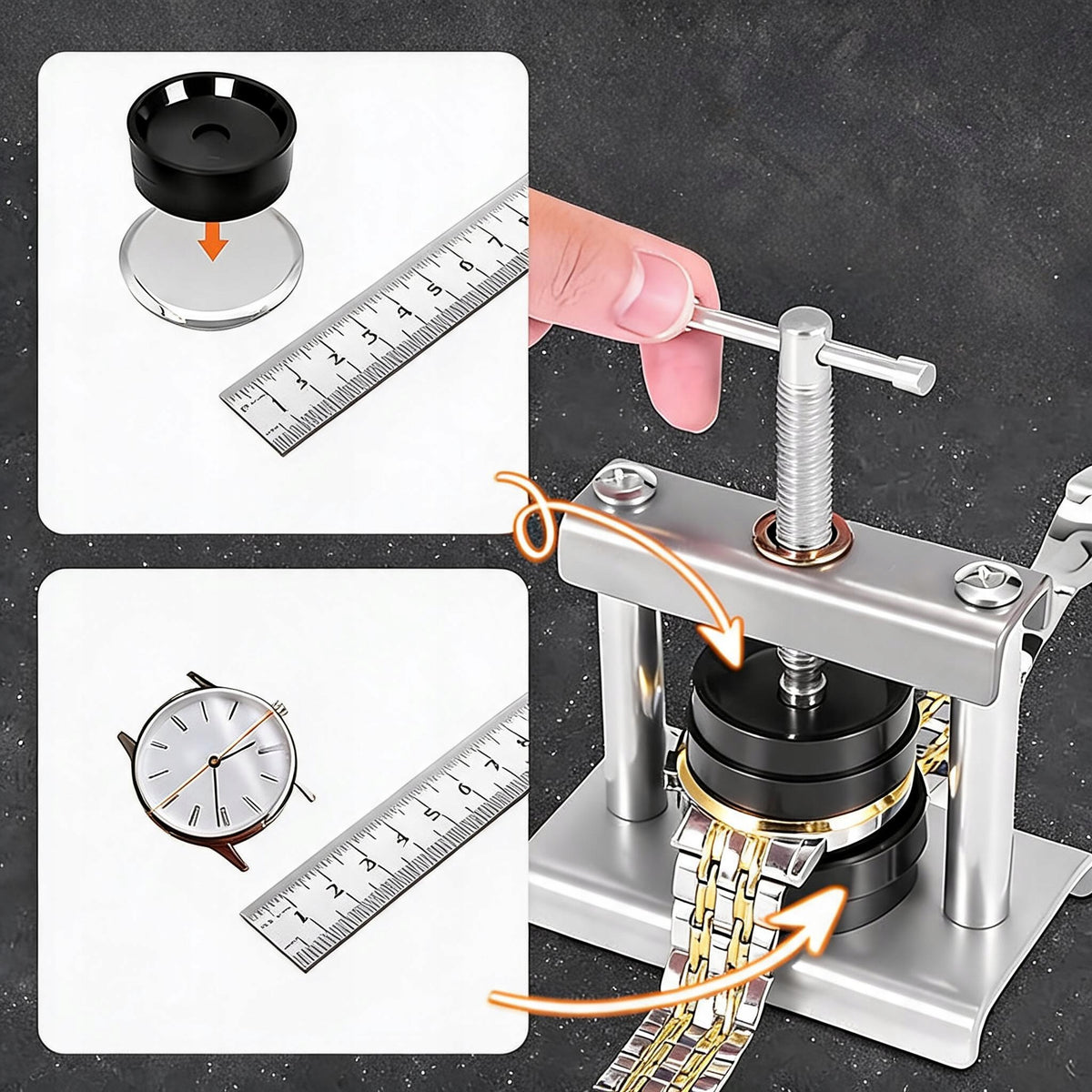 SET OF TOOLS WATCH PRESS SAFE FOR OPENING WATCH CASES Packaging status original