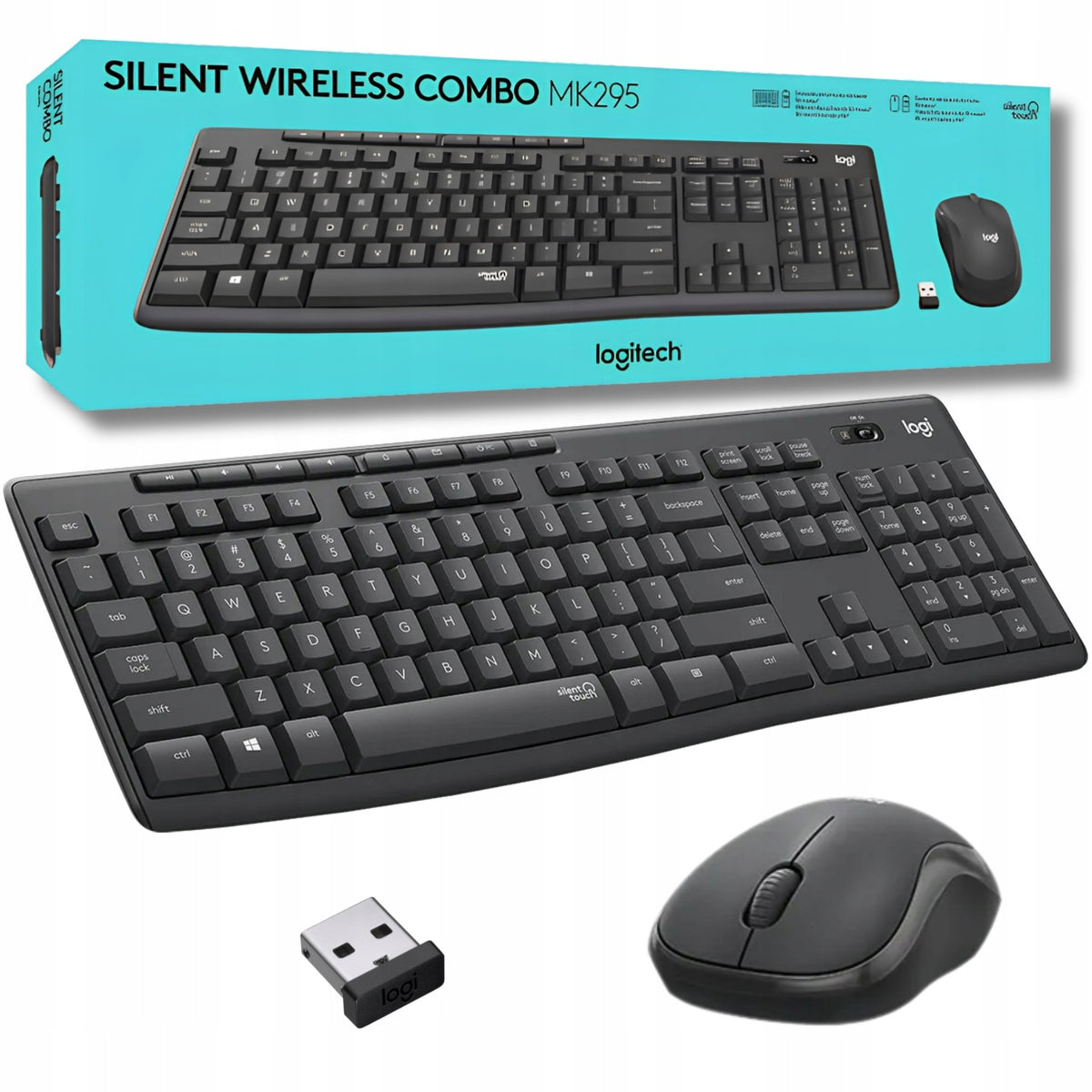 SET SILENT KEYBOARD AND MOUSE LOGITECH MK295