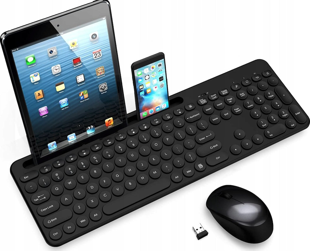 SET WIRELESS KEYBOARD + MOUSE QUIET USB BLACK