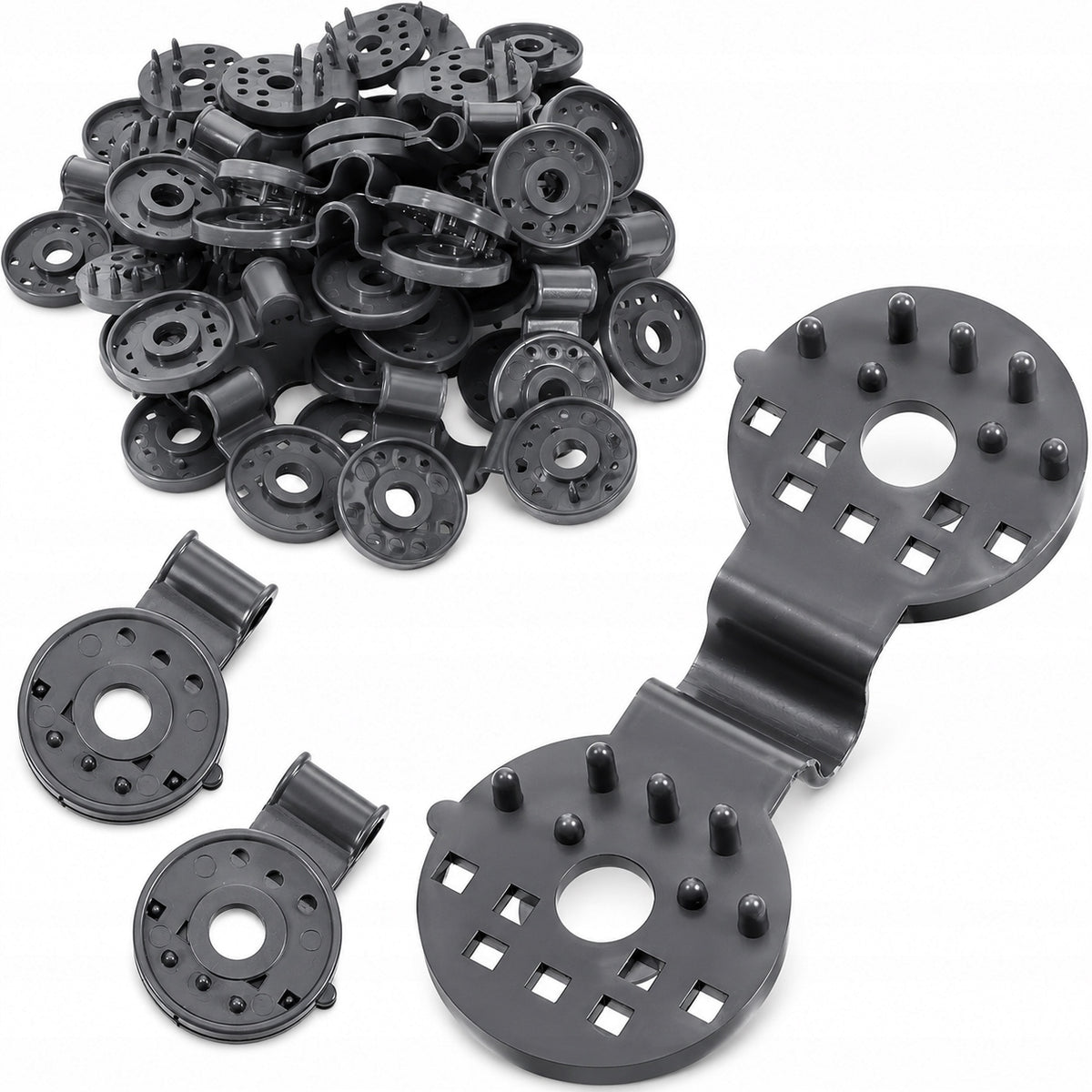 SHADING MESH CLIPS MOUNTING CLAMPS GREY 50 PCS Packaging status original
