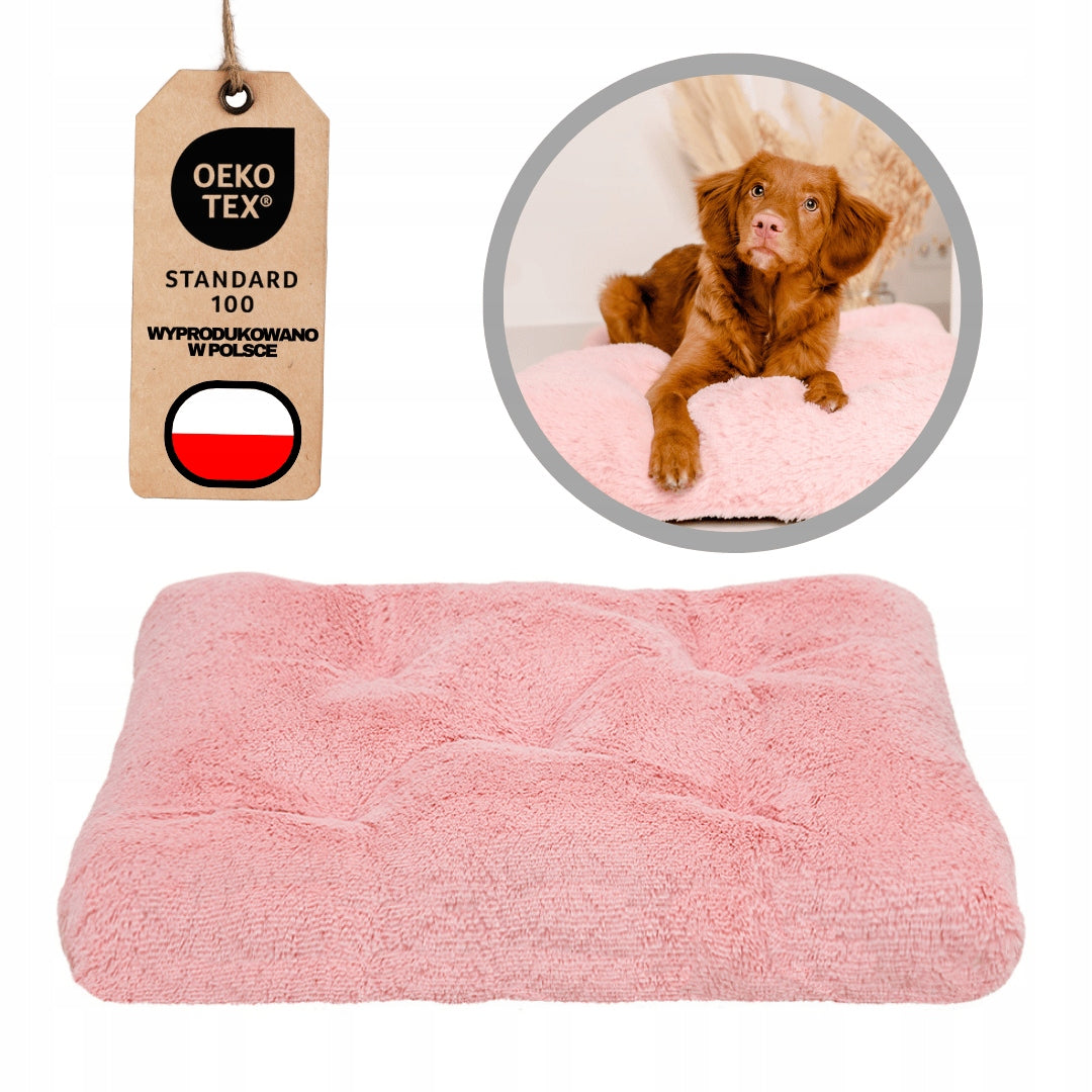 SHAGGY HAIRY DOG BED PILLOW XL (85x65cm) Pink