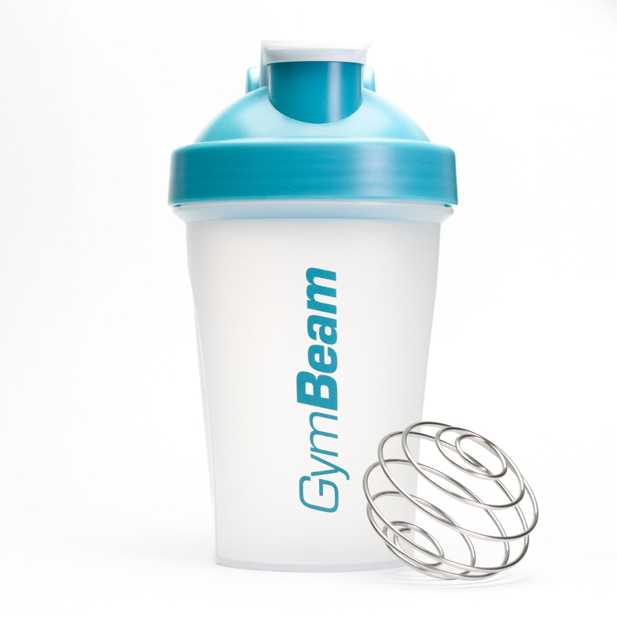 SHAKER WATER BOTTLE FOR GYM CONDITIONERS - GymBeam 400ml blue
