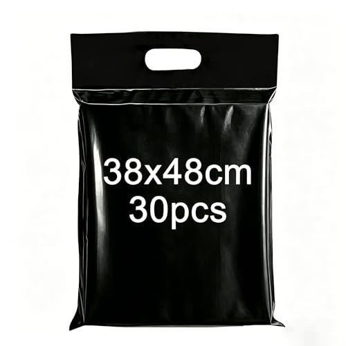SHIPPING ENVELOPES BLACK 38X48CM COURIER BAGS WITH HANDLE 30 PCS. Format A1