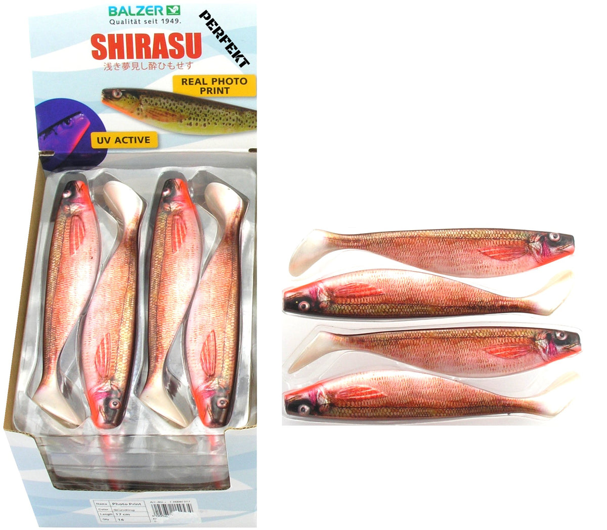 SHIRASU GAUGE 17 cm UV ACTIVE REAL PHOTO PRINT Brand Balzer