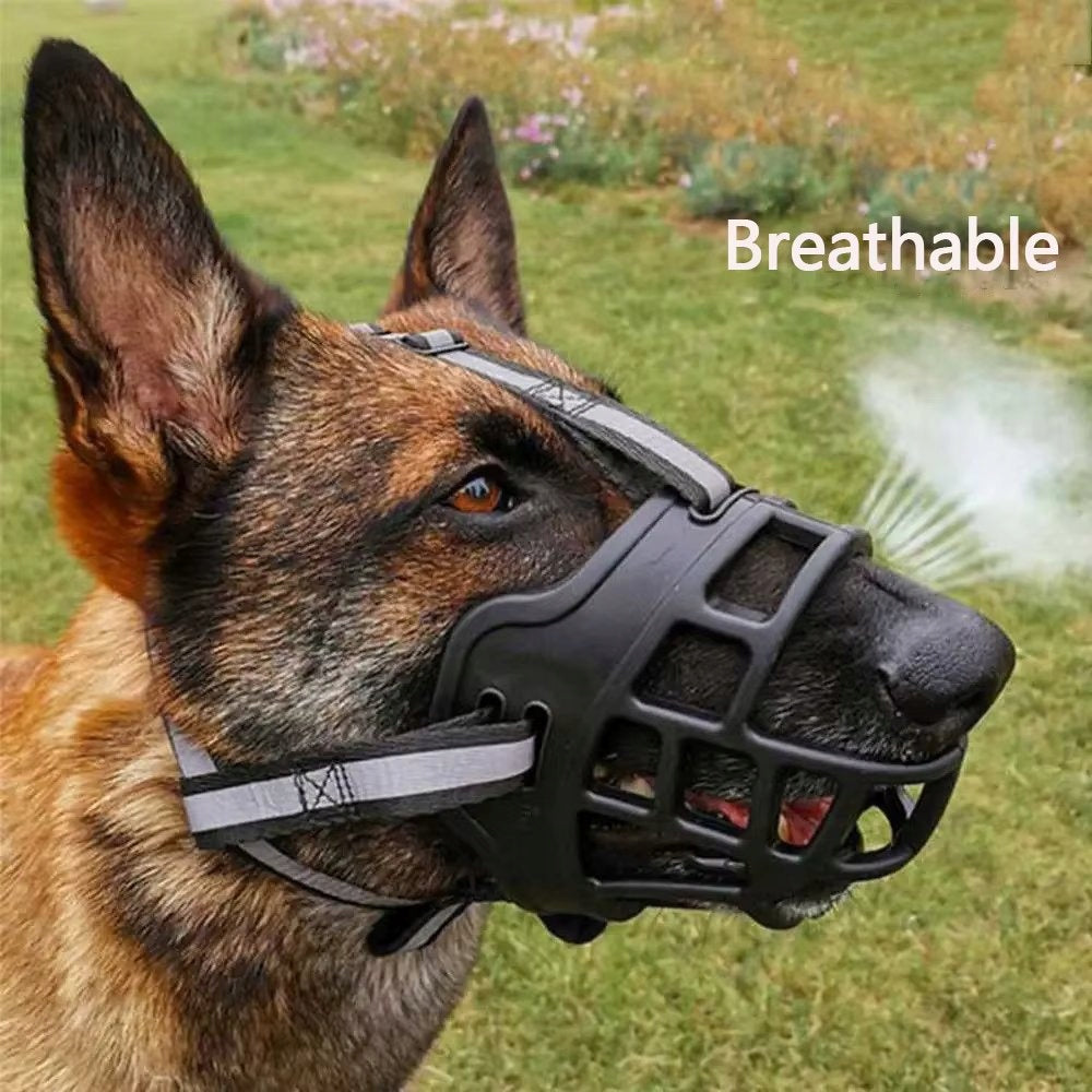 SILICONE DOG MUZZLE COMFORTABLE anti-barking SIZE XL