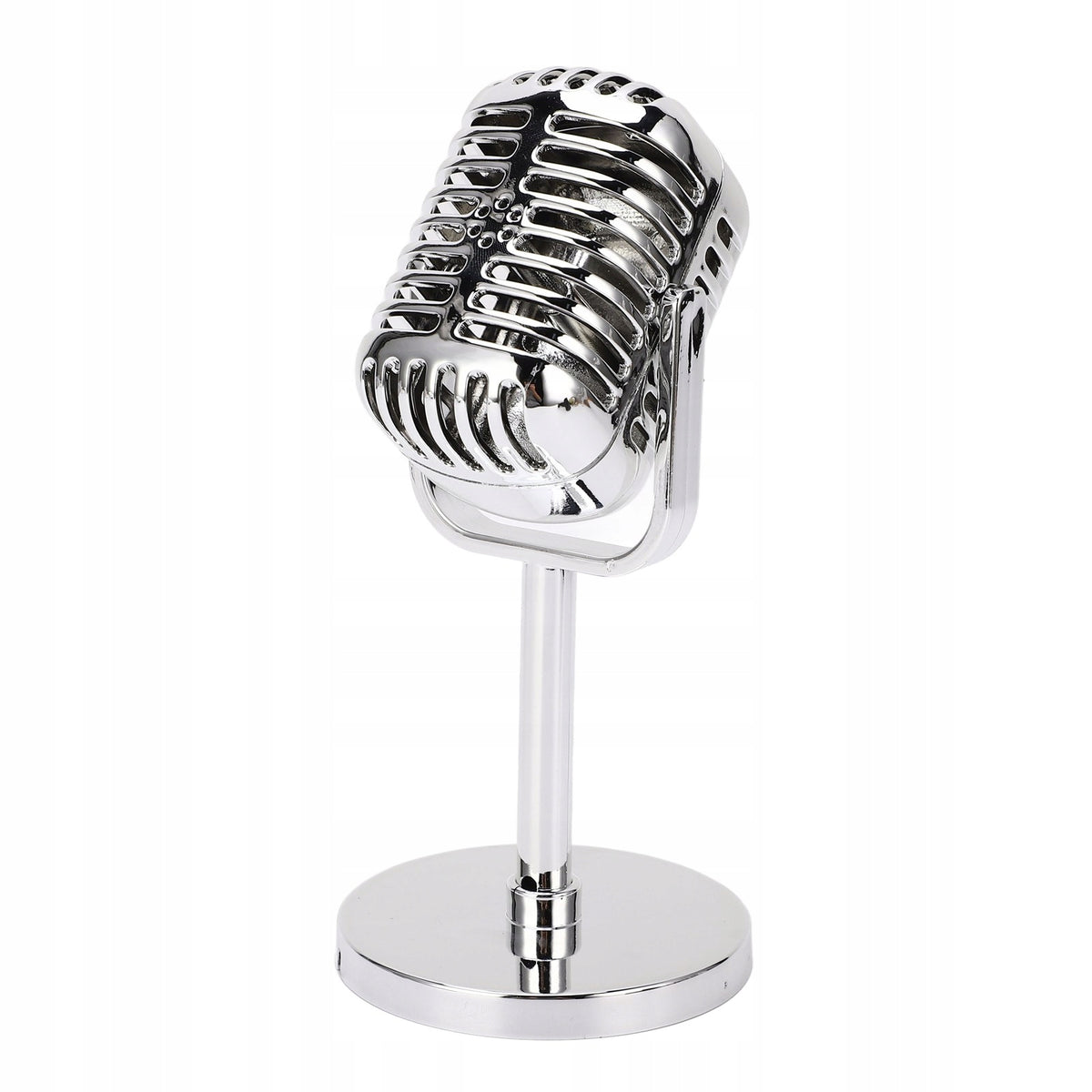 SILVER VINTAGE MICROPHONE RETRO PHOTOGRAPHY
