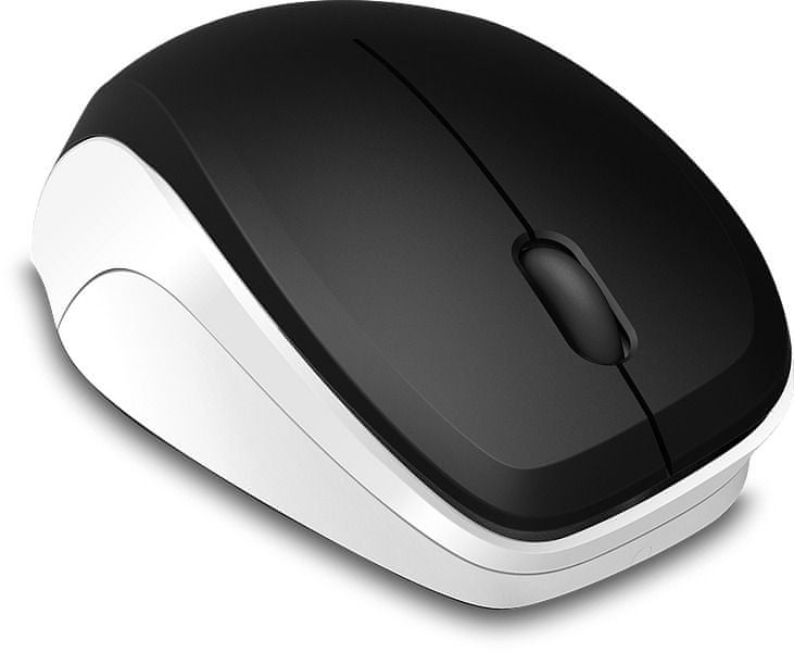 SL-630015-BKWE LEDGY Mouse - Wireless, Silent, black-white