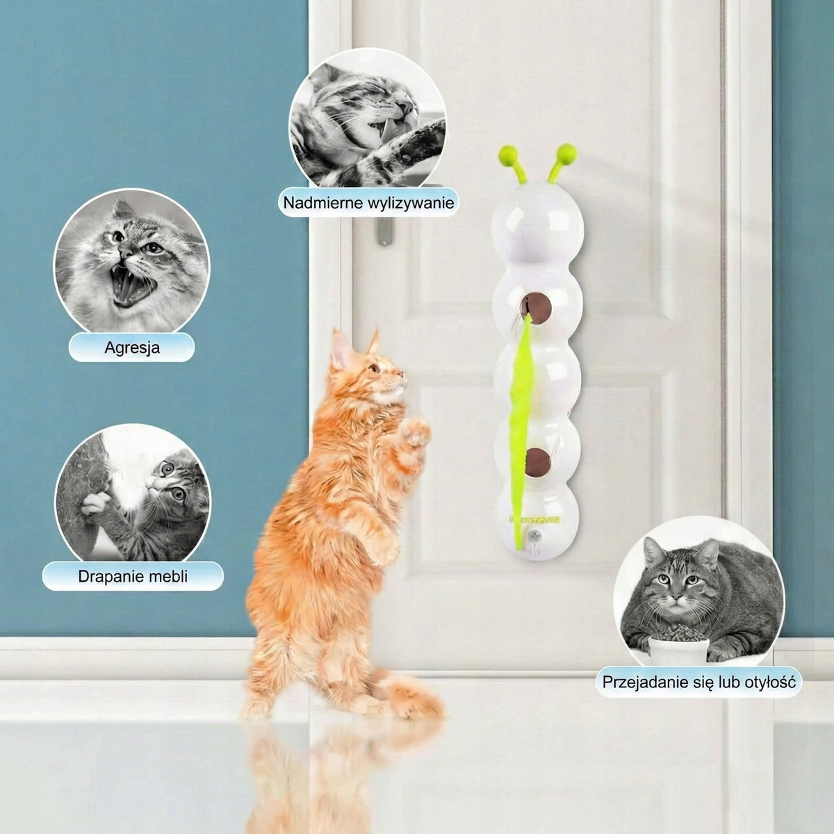 SMART CATERPILLAR – interactive cat toy with motion sensor Packaging status original