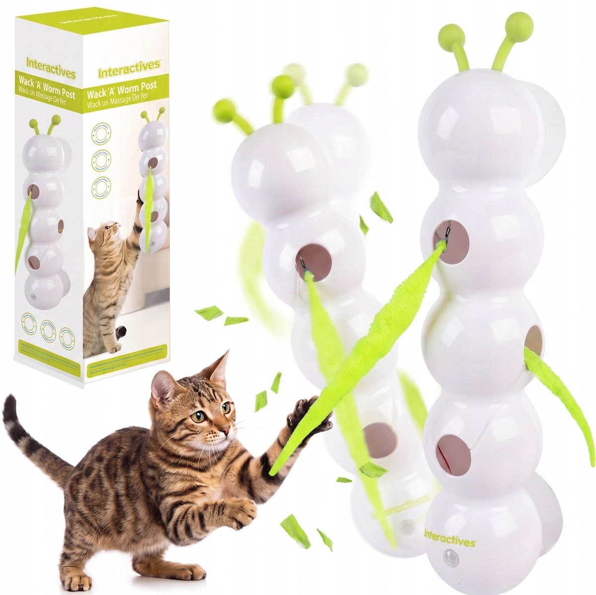 SMART CATERPILLAR – interactive cat toy with motion sensor