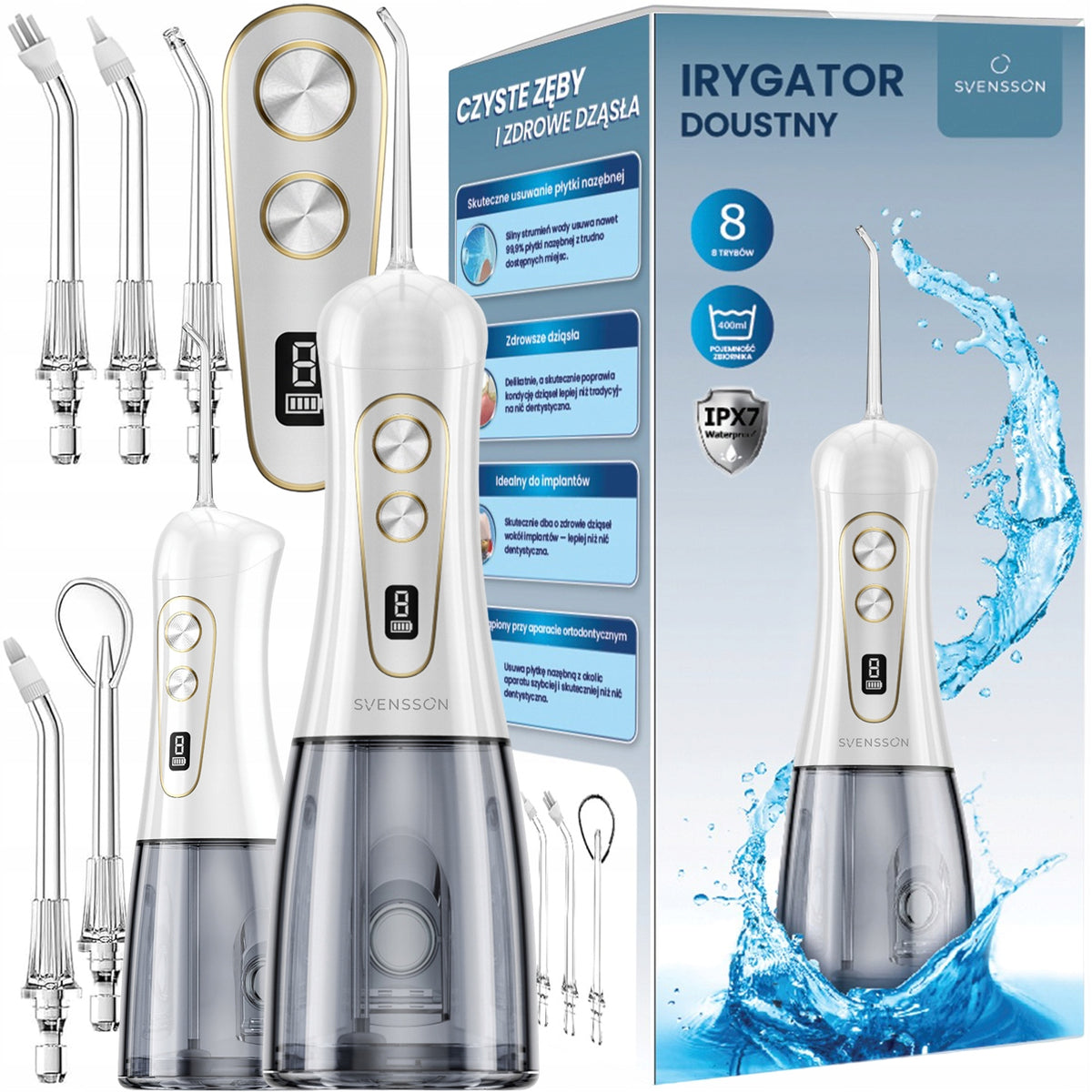 SMART TOOTH IRRIGATOR 8 MODES 5 NOZZLES POWERFUL PROFESSIONAL WIRELESS