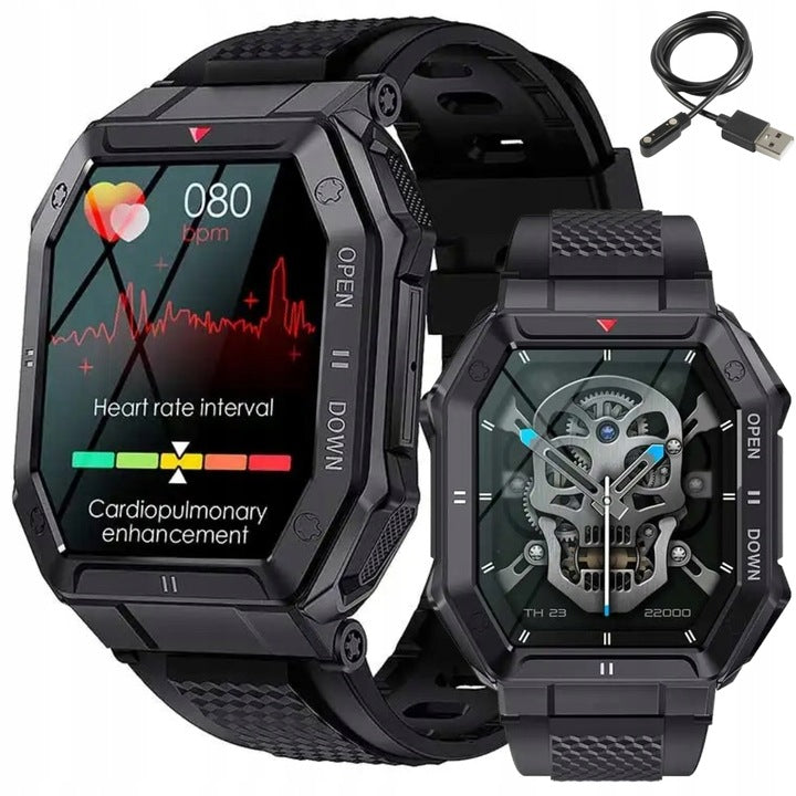 SMARTWATCH MEN'S MILITARY WATCH TALKS MULTIFUNCTIONAL MEASUREMENTS MENU PL