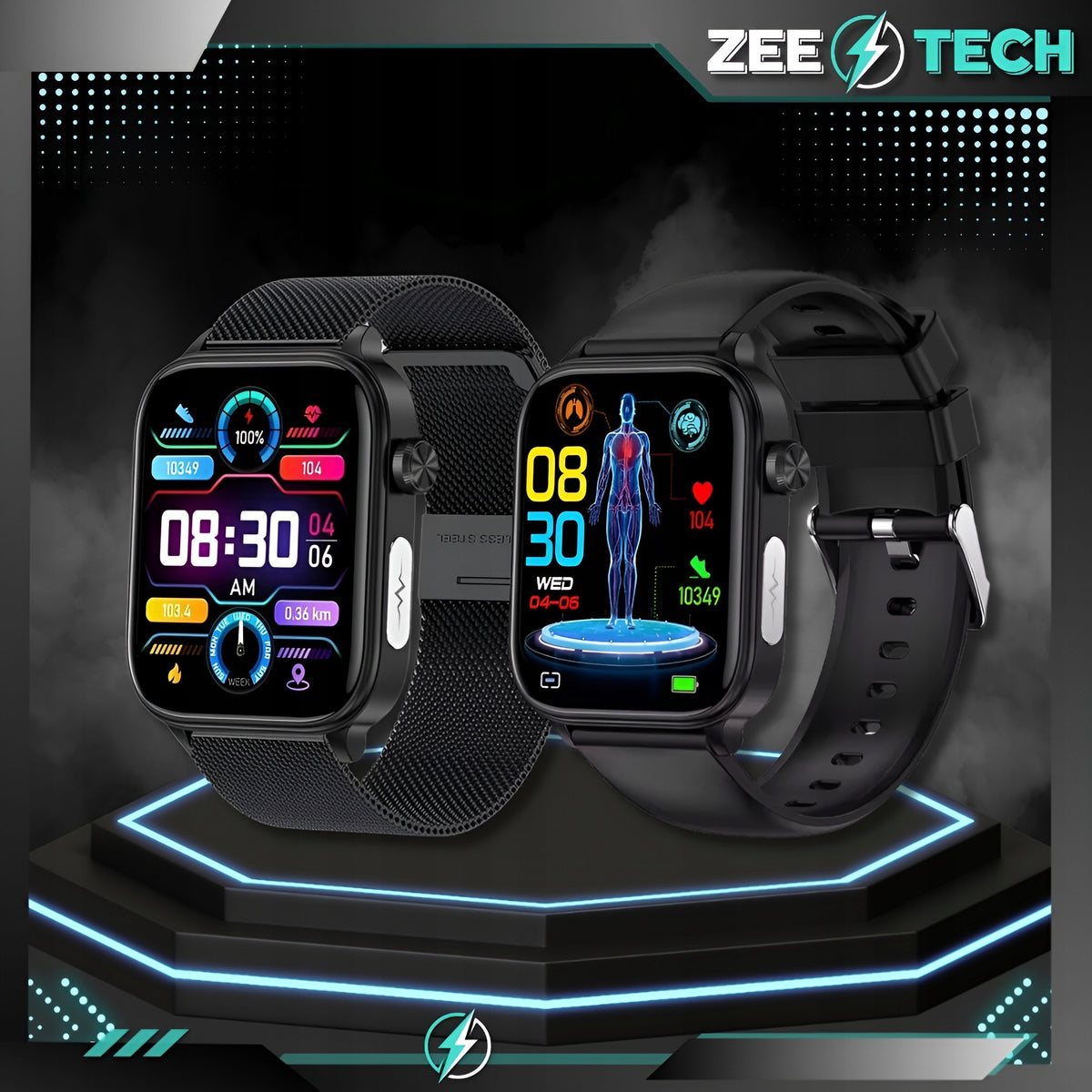 SMARTWATCH MEN'S WOMEN'S CARDIOWATCH WATCH TALK SUGAR MEASUREMENT PL MENU Packaging status original