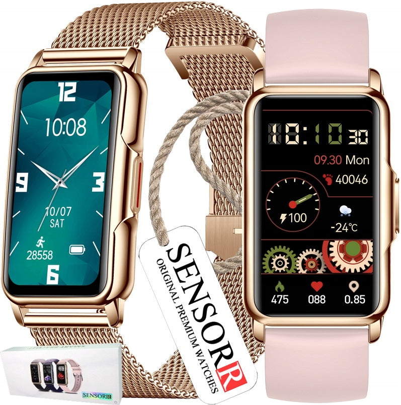 SMARTWATCH WOMEN'S WATCH SMARTBAND STEPS PULSE BLOOD PRESSURE MONITOR POLISH MENU Brand Sensorr