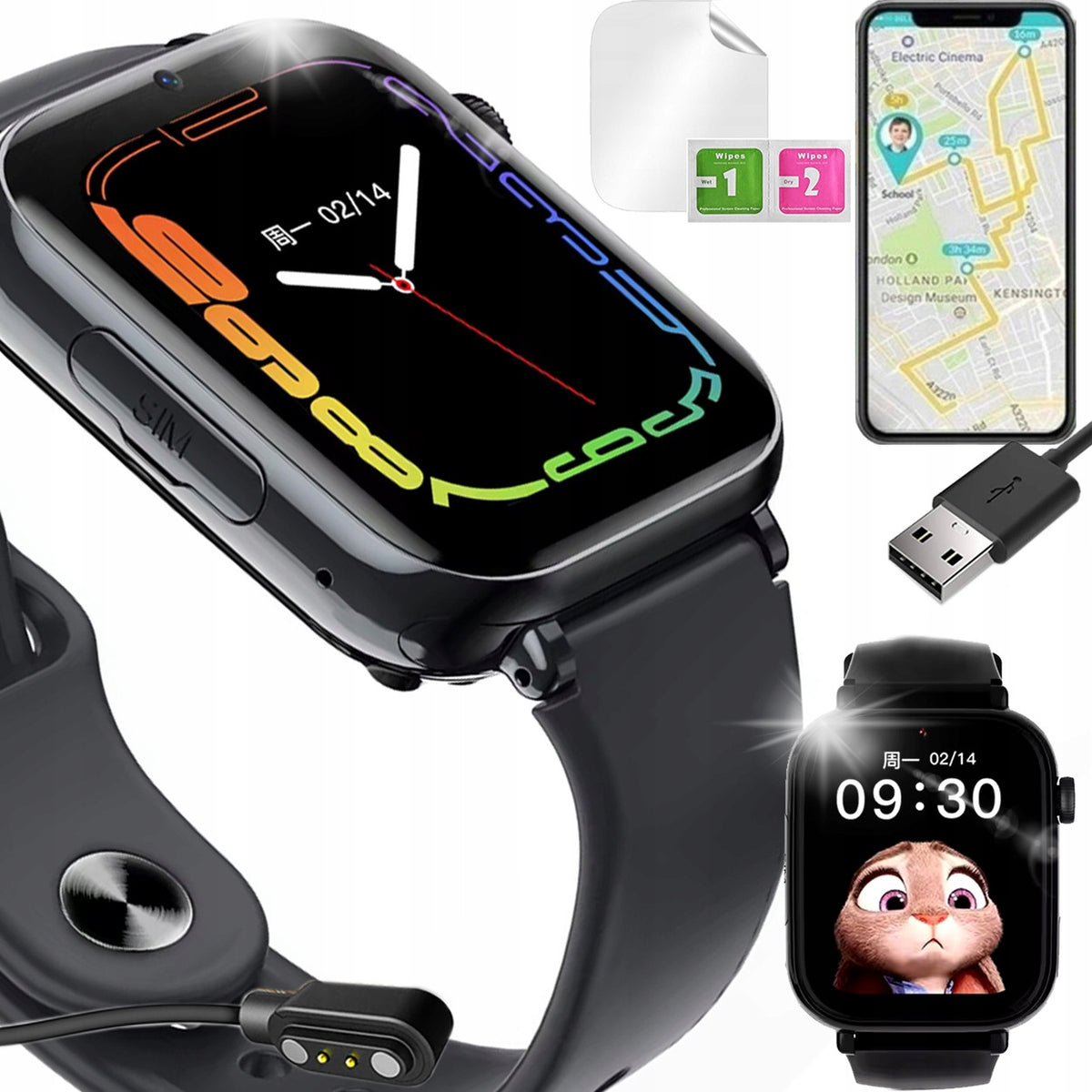 SMARTWATCH YOUNG SIM PL LOCATOR GPS + WIFI + LBS NETWORK 4G