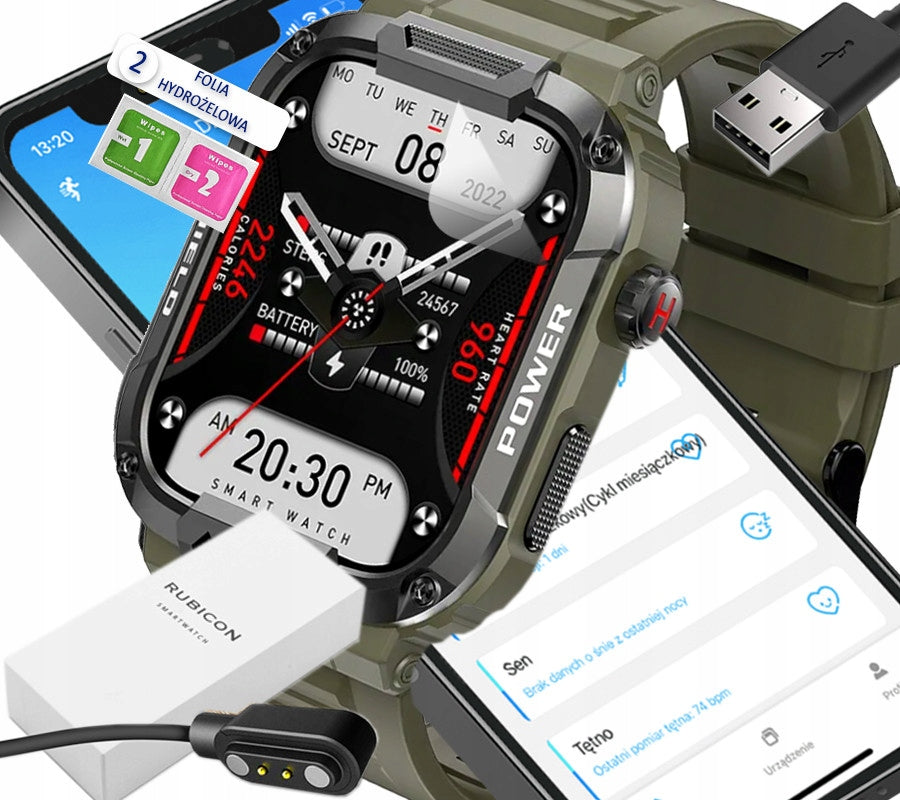 SMARTWATCH men's watch Rubicon TALK SPORT SMS