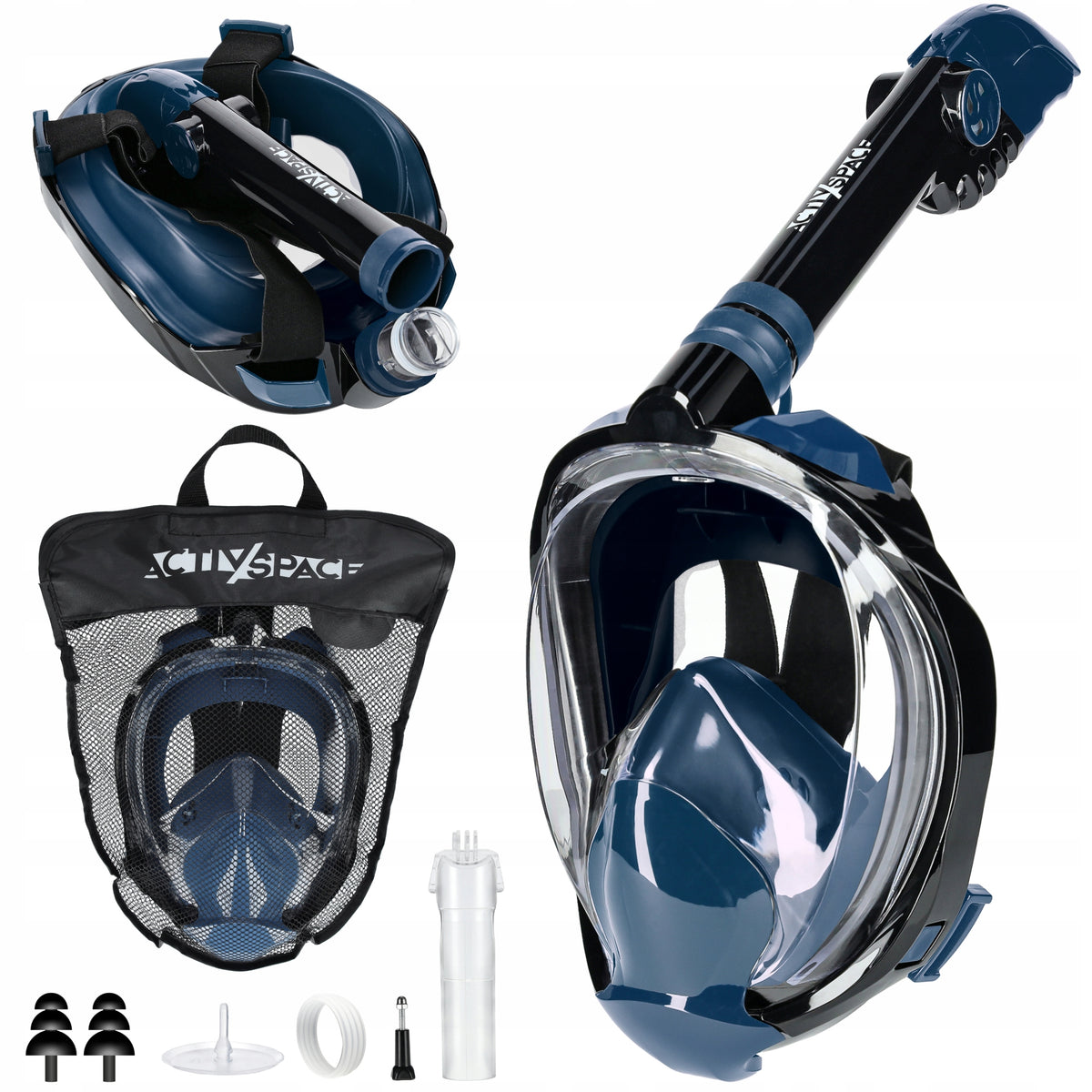 SNORKEL MASK FULL FACE PANORAMIC FOR WATER S/M PRO