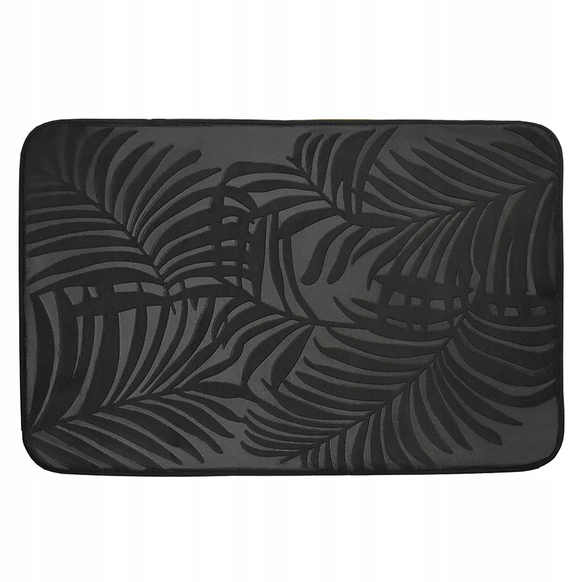 SOFT BATHROOM RUG BLACK ABSORBENT 50x80 CM NON-SLIP FASHIONABLE