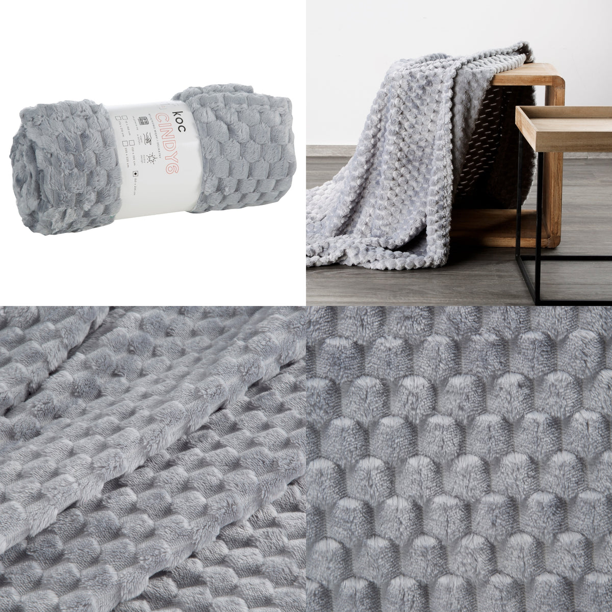 SOFT WARM BEDSPREAD SET FOR SOFA AND ARMCHAIRS 170/210+2X70/160 COLORS Manufacturer code 002844