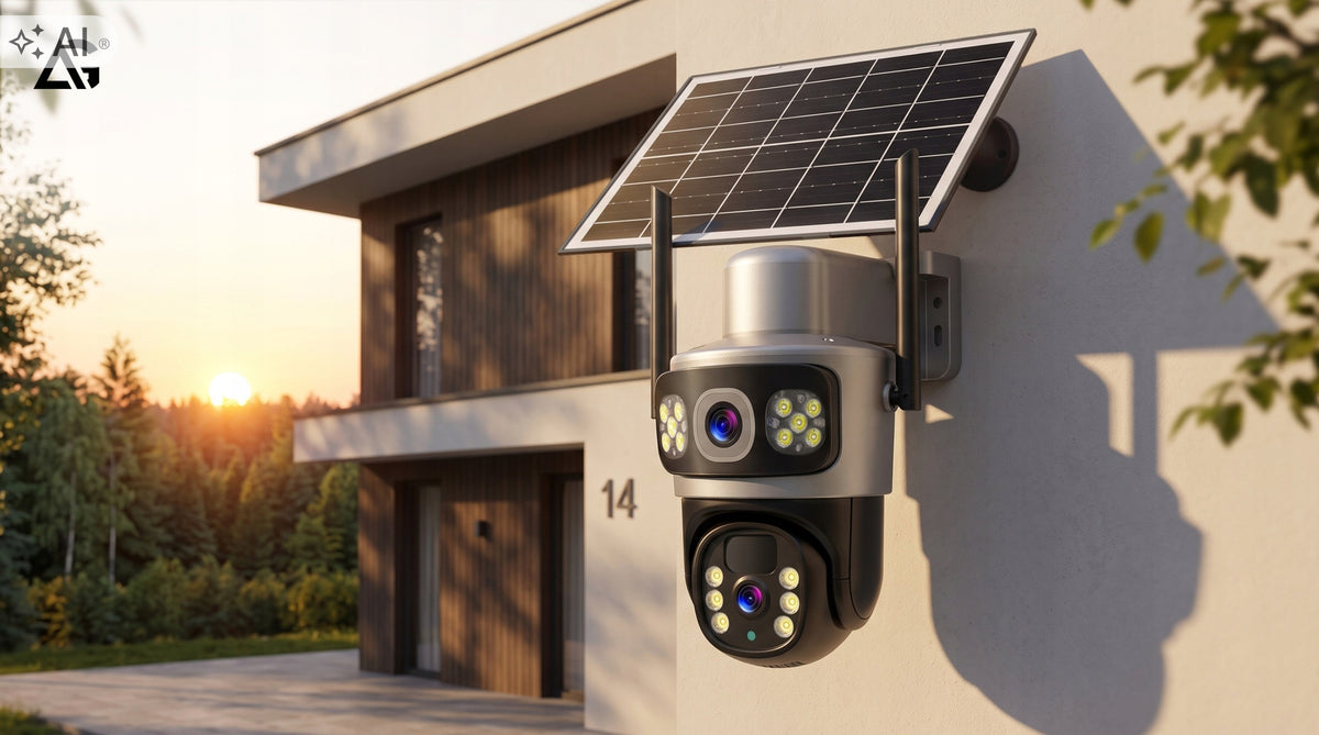 SOLAR IP CAMERA ROTATING OUTDOOR WIRELESS 4G 10MP + SIM CARD Packaging status original