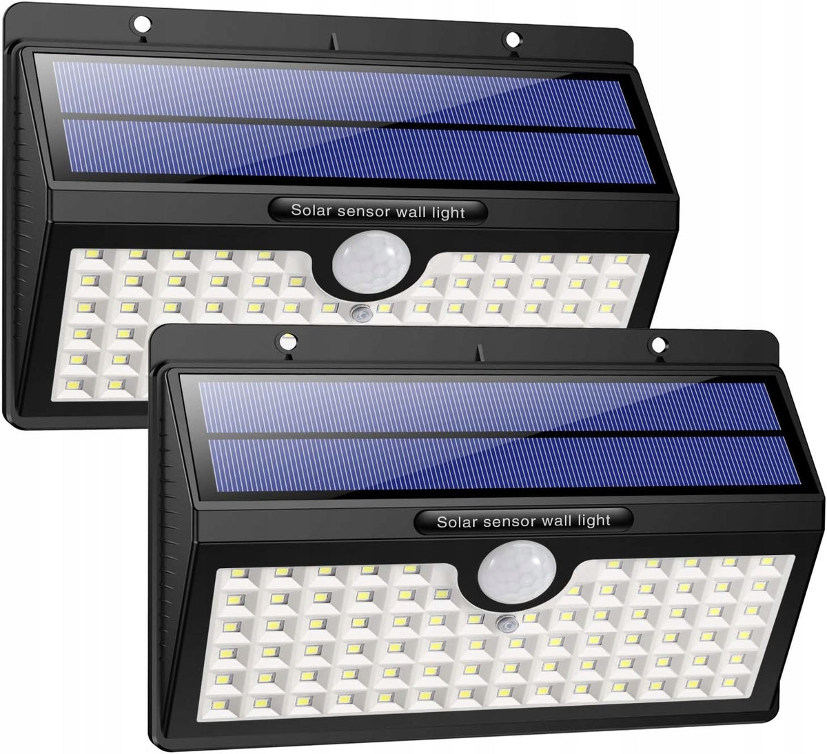 SOLAR LED LAMPS 78 MOTION SENSOR WATERPROOF WIRELESS 2 PCS