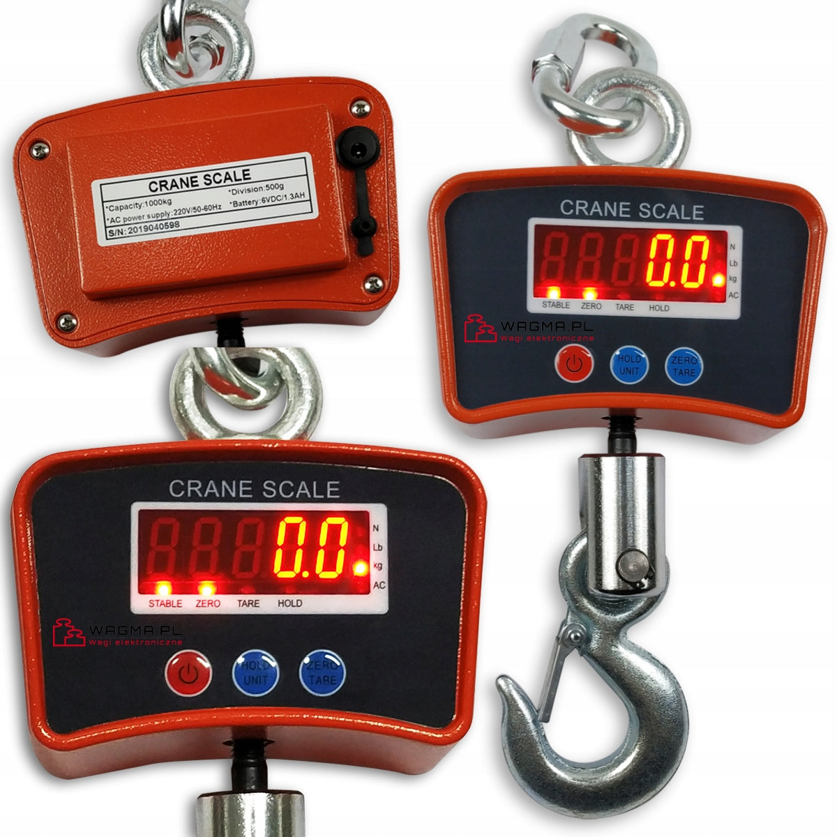 SOLID HOOK SCALE 500 KG ELECTRONIC HANGING STORAGE CRANE