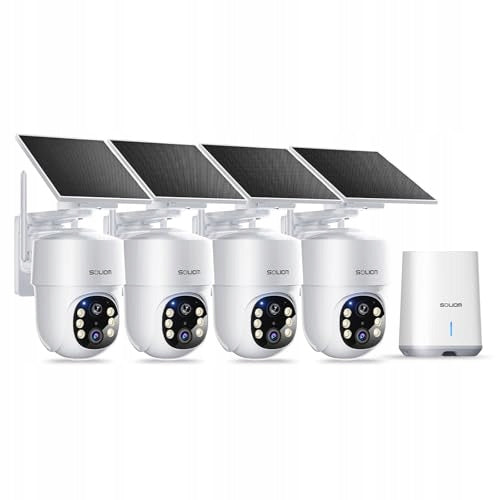 SOLIOM Outdoor Camera Solar 5MP HD Wireless Audio 360° IP65