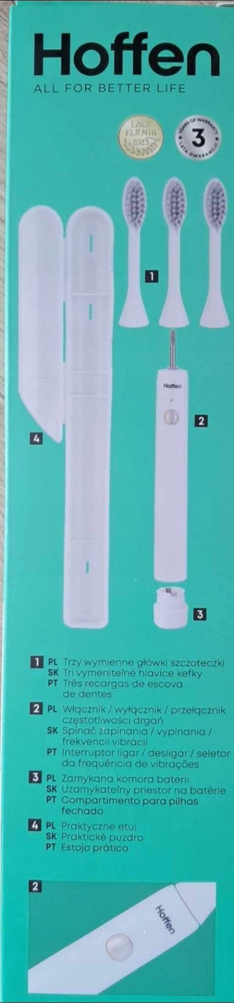 SONIC TOOTHBRUSH HOFFEN for brushing teeth BST-5230 white