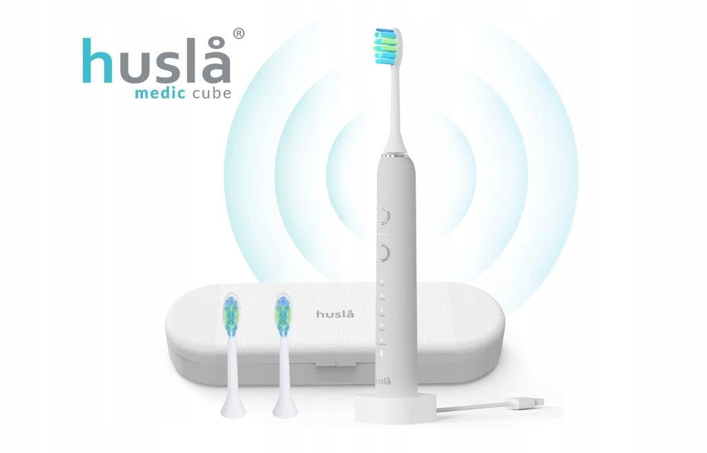 SONIC WHITENING TOOTHBRUSH HUSLA Medic Cube CASE +3 TIPS Manufacturer code 73992