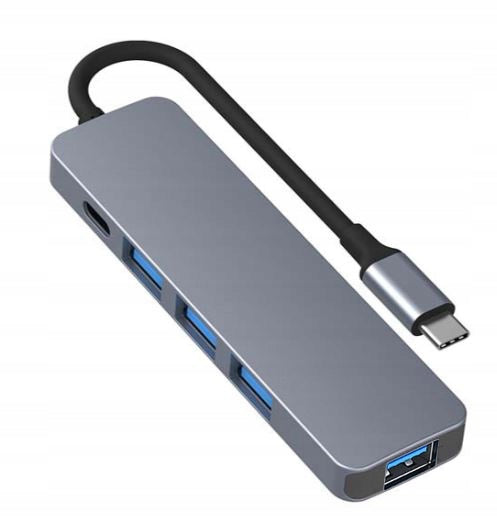SPLITTER ADAPTER HUB SPLITTER SLIM 4x USB 3.0 1x USB C