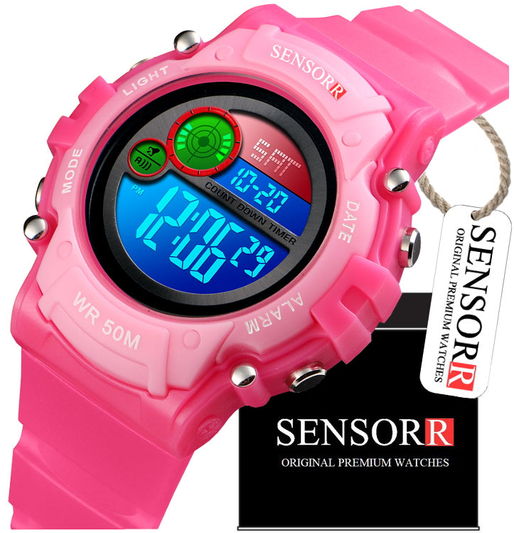 SPORTS CHILDREN'S WATCH FOR BOY GIRL COLORFUL BACKLIGHT