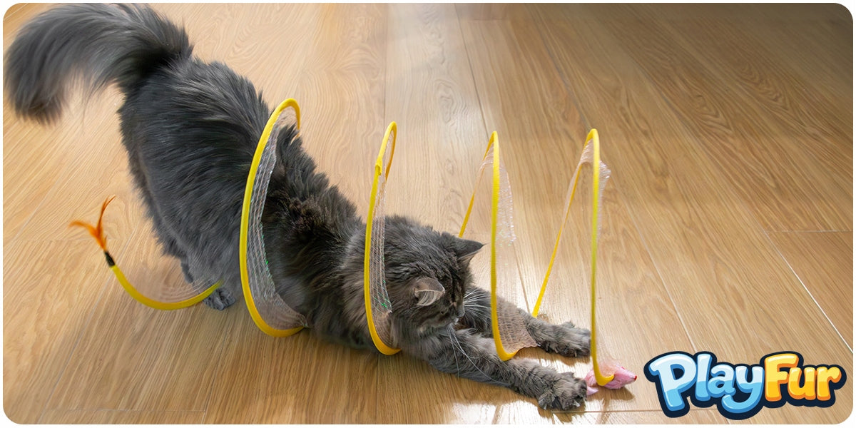 SPRING TUNNEL FOR CAT TOY SPIRAL PLAY SPRING FOR CATS 60cm Packaging status original