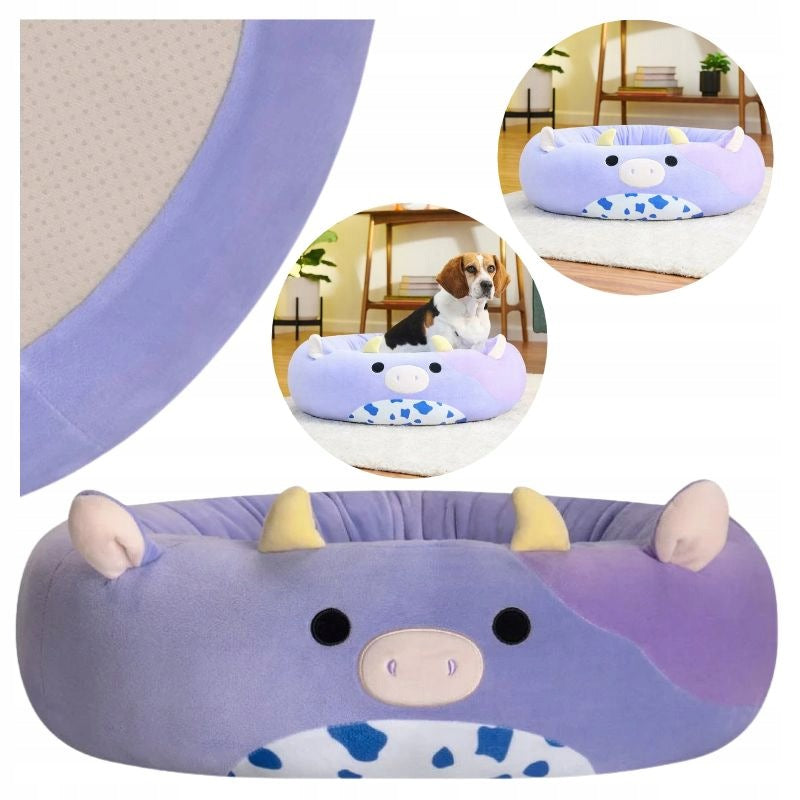 SQUISHMALLOWS SOFT BED FOR DOG AND CAT COW BUBBA 50 CM BEDDING