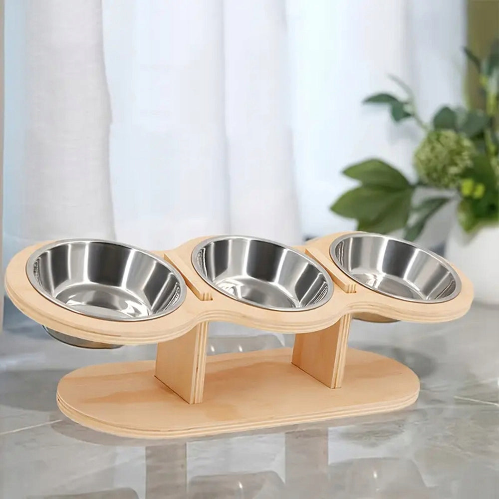 STAINLESS STEEL CAT BOWLS, ELEVATED CAT FEEDING BOWL Packaging status original