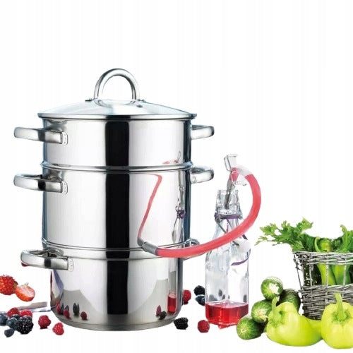 STAINLESS STEEL STEAM JUICER 8L GAS/INDUCTION POT