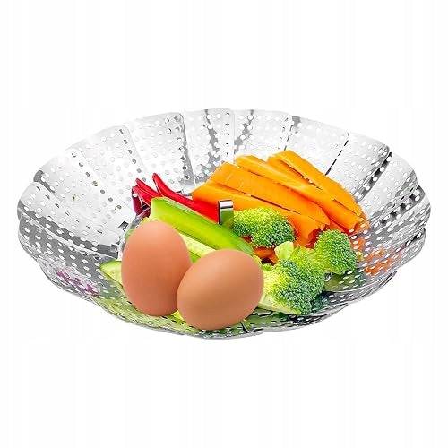 STAINLESS STEEL STEAMING BASKET Steel For Home Gift