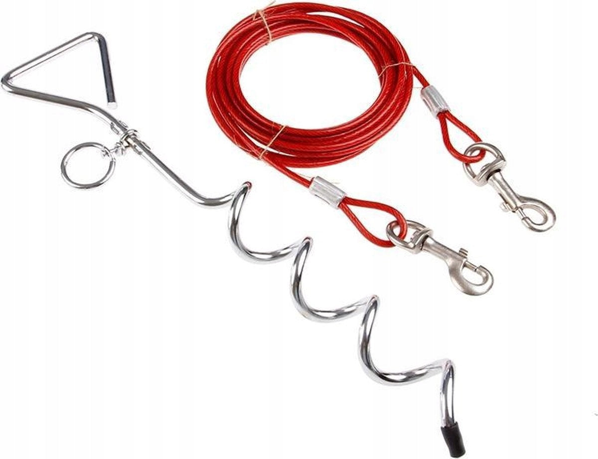 STAKE DOG BINDING SCREW LONG LEASH FOR DOG GARDEN CAMPING CATWALK 5m
