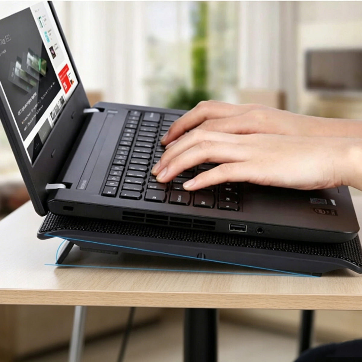 STAND COOLING PAD FOR LAPTOP 12.2-17.4" GAMING LARGE LED USB Packaging status original