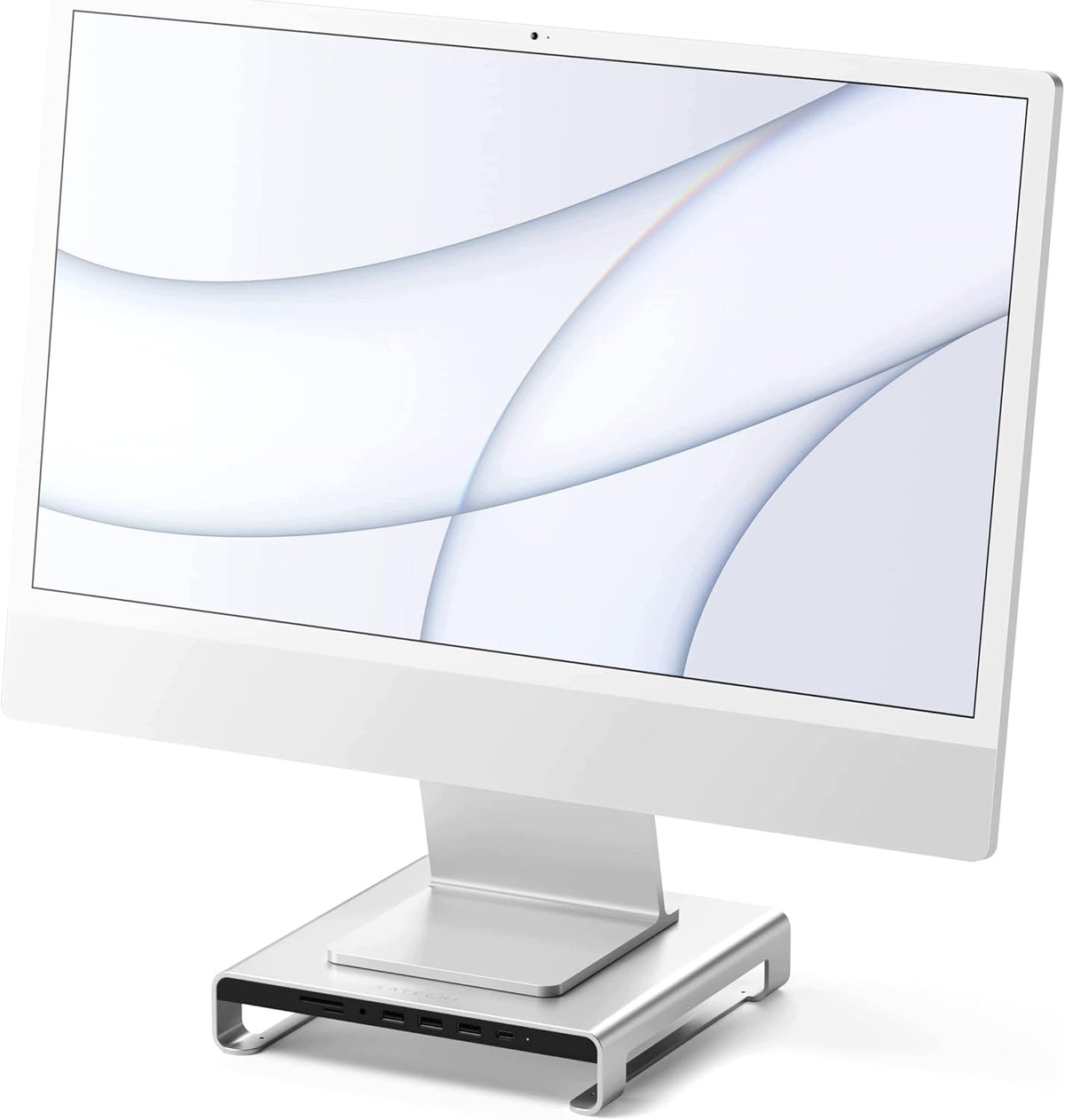 STAND MONITOR HUB USB-C IMAC SILVER ПОРТЫ EXTENSIONS